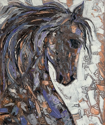 Original gemälde ein pferd - gemälde,,