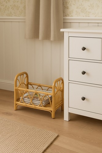 Zeitungsständer aus rattan - zeitungsständer,